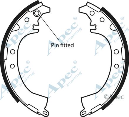 APEC BRAKING Bremžu loku komplekts SHU557